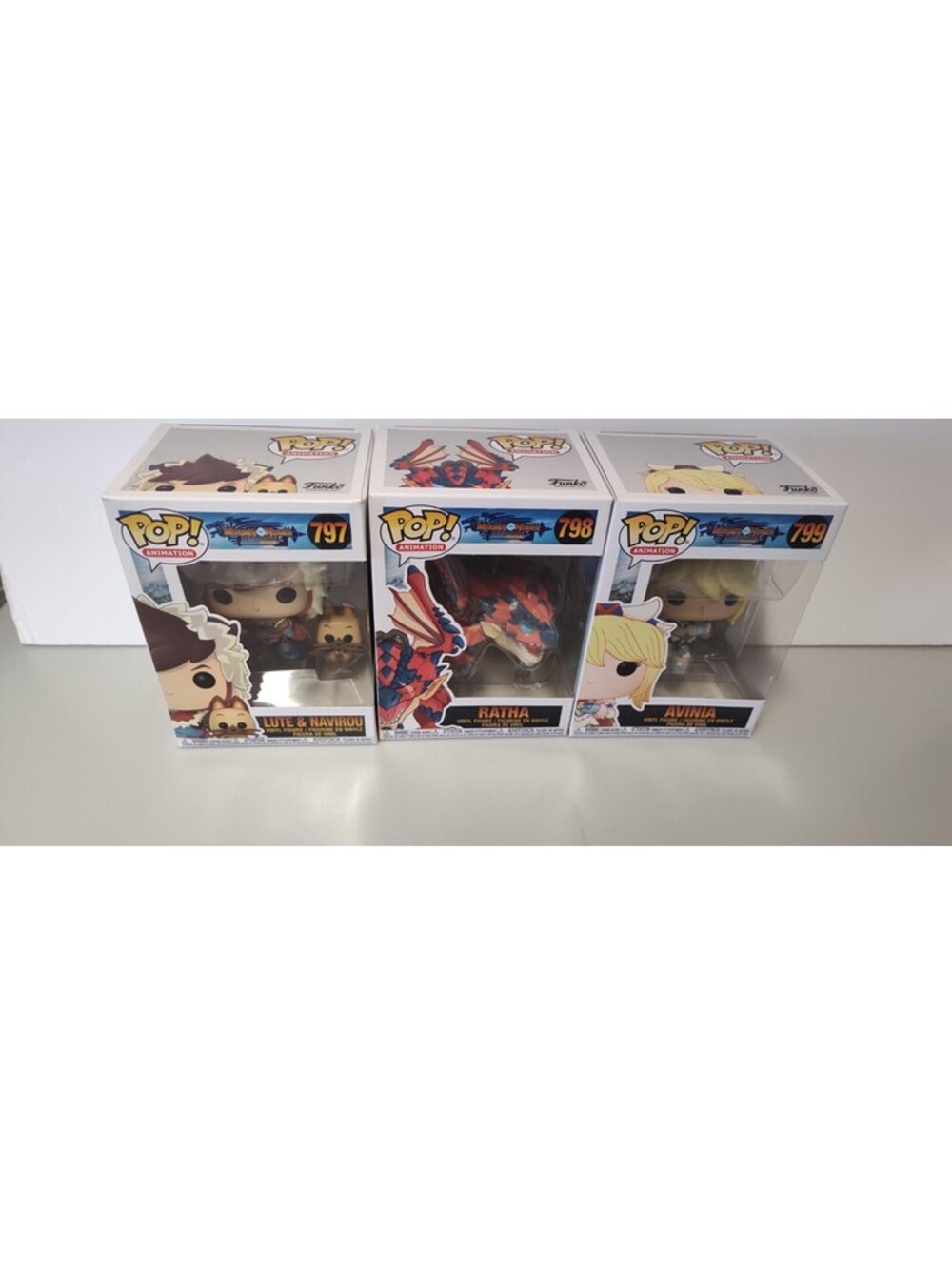 Funko Pop Monster Hunter Stories Lot of 3 Lute Ratha Avinia #797 #798 #799